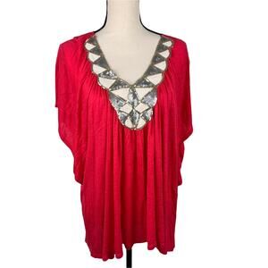 Plus size sequined top